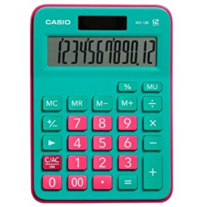 Mx-12b-gnrd Yeşil+pembe 12 Hane Masa Üstü Hesap Makinesi