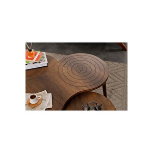 Marlo Mdf Orta Sehpa - Zigon Sehpa 3lü Takım Cnc İşleme
