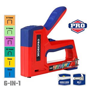 Workpro Wp223002 6 In 1 Profesyonel 6-14mm Mekanik Zımba Ve 15mm Çivi Tabancası