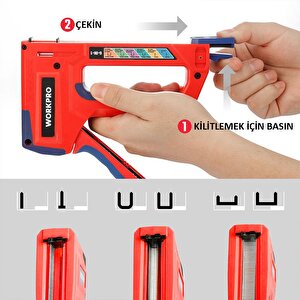 Workpro Wp223002 6 In 1 Profesyonel 6-14mm Mekanik Zımba Ve 15mm Çivi Tabancası