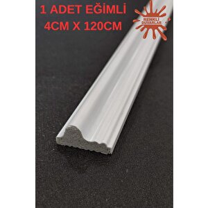 Dekoratif Boyanabilir 1 Adet 4 Cm X 120 Cm Eğimli Polistren Duvar Çıtası Salon Koridor Tablo Çıta