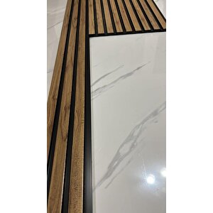Atc 12x145 Cm Açık Meşe Pvc Duvar Lambiri Ofis Salon Tv Arkası Dekoratif Lmabiri Panel