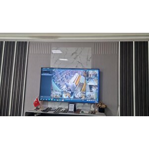 1.5cm X 120cm Polimer Lake Beyaz Elit Pvc Çıta Salon Ev Ofis Koridor Duvar Çıtalama