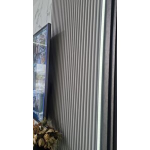 1.5cm X 120cm Polimer Lake Beyaz Elit Pvc Çıta Salon Ev Ofis Koridor Duvar Çıtalama