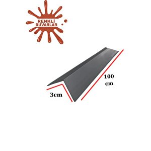 100cm Atc Dekoratif Antrasit Gri L Köşe Duvar Çitası Kapama Çıtası Duvar Lambirisi Paneli L Köşesi