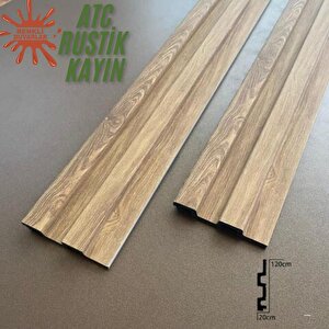 Atc Rustik Kayın Model 11cm X 290cm 1 Adet  Ev Ofis Konut Dekoratif Pvc Lambiri Duvar Kağıdı Paneli