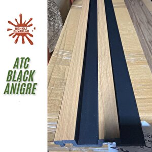 Atc Black Anigre Model 11cm X 290cm 1 Adet  Ev Ofis Konut Dekoratif Pvc Lambiri Duvar Kağıdı Paneli