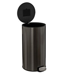 5five Simply Smart Delta Metal Pedallı 30 Lt Çöp Kutusu Metalik Siyah