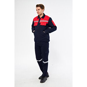 Mervem İş Takımı 7/7 Gabardin Kapitoneli Reflektörlü L