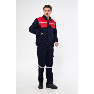 Mervem İş Takımı 7/7 Gabardin Kapitoneli Reflektörlü