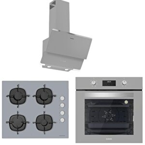 Gri Cam Ankastre Set (3490 Oslo Gri - Cs5335s02 - Bo6502s02 Gri Fırın)
