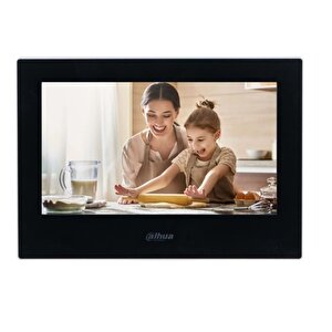 Vth5321gb-w 7" Androi̇d W-fi Dokunmatik Ekranlı Çok Yönlü Mikrofon Villa Tipi İntercom İç Ünite Siyah