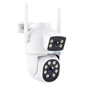 Ntl-pt-13w-dbw2 Çift Kameralı 2mp Hd Wi-fi Ve Sd Kart Pan/ti̇lt Dış Mekan Ip Kamera