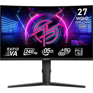 Mpg 275cqrxf 27 2560x1440 240hz 0.5ms (gtg) Hdmi Dp Hdr 400 Adaptive Sync Curved Gamingmonitor