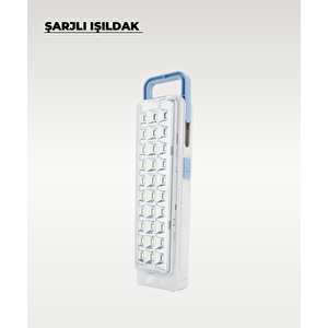 30 Ledli Şarjlı Işıldak Beyaz Işık