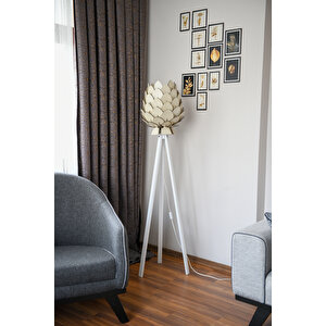 Lambader - Tripod Lambader - Dekoratif Ahşap Lambader