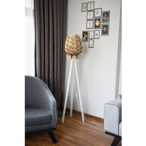 Lambader - Tripod Lambader - Dekoratif Ahşap Lambader