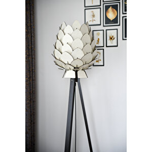 Lambader - Tripod Lambader - Dekoratif Ahşap Lambader