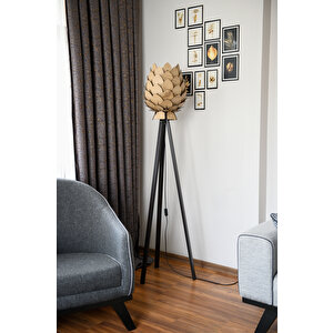 Lambader - Tripod Lambader - Dekoratif Ahşap Lambader