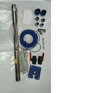 Impo Sk 415/15 5,5hp Krom Başlıklı  35 Mt Yassı Kablolu Ve  70 Mt Halatlı Çift Vanalı Akıtma Başlıklı Trifaze Takım Dalgıç Pompa