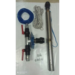 4sd6/8 1 Hp Alarko Tri̇faze 15 Mt Yassi Kablolu  30 Mt Halatli Çi̇ft Vanali Akitma Başlikli  Takim Dalgiç Pompa