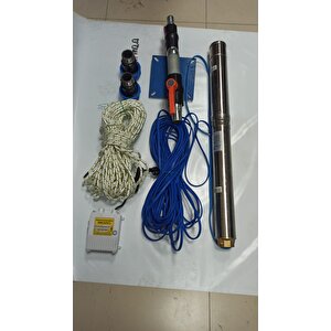 4sdm12/8 2 Hp Alarko 40 Mt Yassi Kablolu Ve Panolu 80 Mt Halatli Çi̇ft Vanali Akitma Başlikli Monofaze Takim Dalgiç Pompa