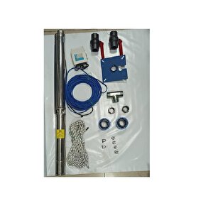 Impo Sk 415/08 3hp Krom Başlıklı  25 Mt Yassı Kablolu Ve Panolu 50 Mt Halatlı Çift Vanalı Akıtma Başlıklı Monofaze Takım Dalgıç Po