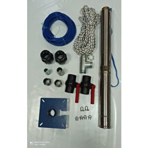 4sd6/8 1 Hp Alarko Tri̇faze 45 Mt Yassi Kablolu  90 Mt Halatli Çi̇ft Vanali Akitma Başlikli Takim Dalgiç Pompa