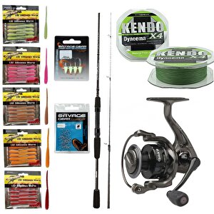 Yekoutdoor Silikonlu Lrf Seti Okuma Wave Power 213 Cm 0-8 Gr Lrf Kamışı&dam Quıck 2 2000 Fd 5+1 Bb Olta Makinesi