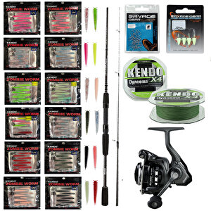 Yekoutdoor Silikonlu Lrf Seti Okuma Wave Power 213 Cm 0-8 Gr Lrf Kamışı&okuma Acuador Acu-1000a 3+1bb Olta Makinesi