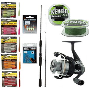 Yekoutdoor Silikonlu Lrf Seti Okuma Wave Power 228 Cm 2-12 Gr Lrf Kamışı&okuma Revenger Rv-25 Fd Olta Makinesi