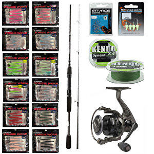 Yekoutdoor Silikonlu Lrf Seti Okuma Wave Power 228 Cm 2-12 Gr Lrf Kamışı&dam Quıck 2 2000 Fd 5+1 Bb Olta Makinesi