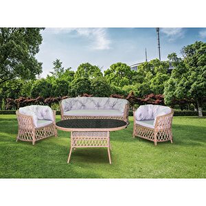 Ecem Rattan Bahçe Mobilyası 3+1+1 Masalı Garantili