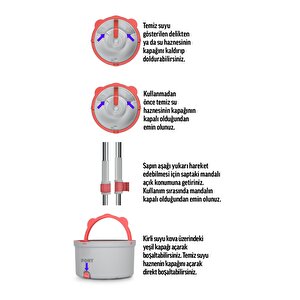 Gri̇ Temi̇z & Ki̇rli̇ Suyu Ayirma Özelli̇ği̇ Otomati̇k Temi̇zli̇k Seti̇ Mop Paspas
