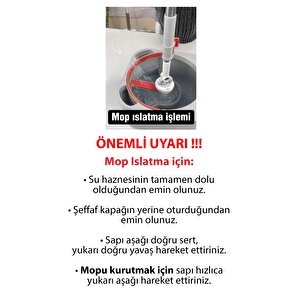 Pony Gri̇ Temi̇z & Ki̇rli̇ Suyu Ayirma Özelli̇ği̇ Otomati̇k Temi̇zli̇k Seti̇ Mop Paspas