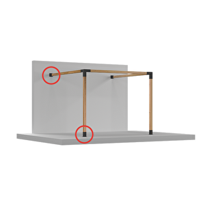 14 X 14 Ahşap Kolonlar İçin Uniflex Pergola Yer Ve Duvar Montaj Braketi  4 Parça