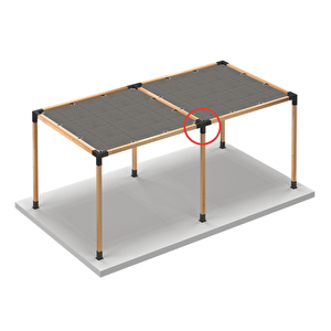 14 X 14 Ahşap Kirişler İçin Tflex 3 Kollu Pergola Kenar Orta Braketi