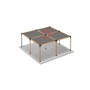 14 X 14 Ahşap Kirişler İçin Pentaflex 5 Kollu Pergola Orta Braketi