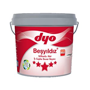 Dyo Beşyıldız Silikonlu Mat İç Cephe Boyası 7565 Buz Gümüşü 10 Kg