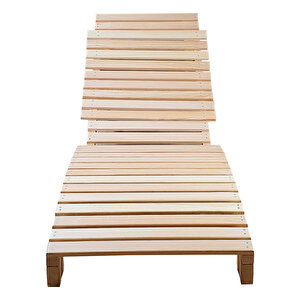 Bysay Ahşap Katlanabi̇li̇r Yatar Şezlong Plaj Yataği Mi̇nder Dahi̇l 3 Lü Set (naturel - Turkuaz) Turkuaz