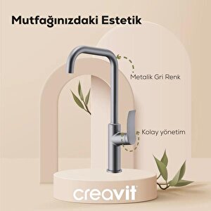 Lua Mutfak Armatürü - Metalik Gri