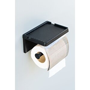 Yapışkanlı Kapaklı Tuvalet Kağıdı Askısı - Banyo Tuvalet Kağıtlığı Ve Peçetelik Organizer
