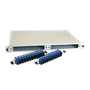1u 19” Mekanik Sürgülü Patchpanel Sc Dublex (adaptör-pigtail-kaset Yok) 48 Kapasite