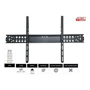 Vt-100s 65'' 165ekran Sabit Lcd-led Tv Askı Aparatı