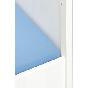 60 X120 + 15 Cm Pamuklu Ve Lastikli Fittet Penye Bebek Çarşafı Mavi