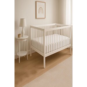 5 Adet 50 X 90 + 10 Cm Anne Yanı Lastikli Penye Kumaş Bebek Çarşafı Beyaz