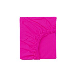 60 X120 + 15 Cm Pamuklu Ve Lastikli Fittet Penye Bebek Çarşafı Fuşya
