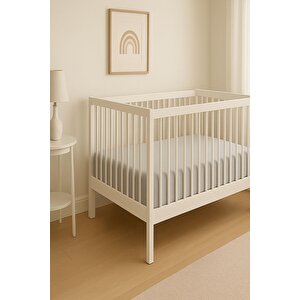 5 Adet 50 X 90 + 10 Cm Anne Yanı Lastikli Penye Kumaş Bebek Çarşafı Gri