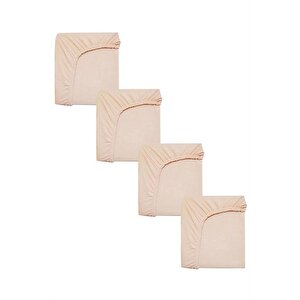 4 Adet 50 X 90 + 10 Cm Anne Yanı Lastikli Penye Kumaş Bebek Çarşafı Yavru Ağzı