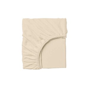 60 X120 + 15 Cm Pamuklu Ve Lastikli Fittet Penye Bebek Çarşafı Krem